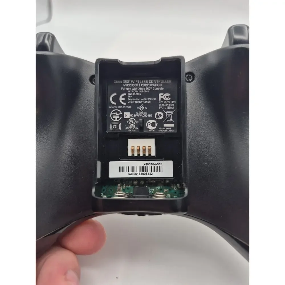 Genuine OEM Microsoft Xbox 360 Wireless Black Controller Model 1403 Tested